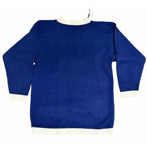 Vintage Sweater Kitsch Cottage Scene Novelty Cottagecore RARE Giacca Fashion - Picture 8 of 8